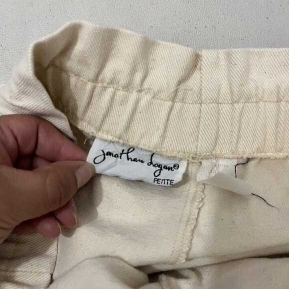 jonathan logan Denim Beige A Line Skirt With Pockets Women 12 - Picture 5 of 8